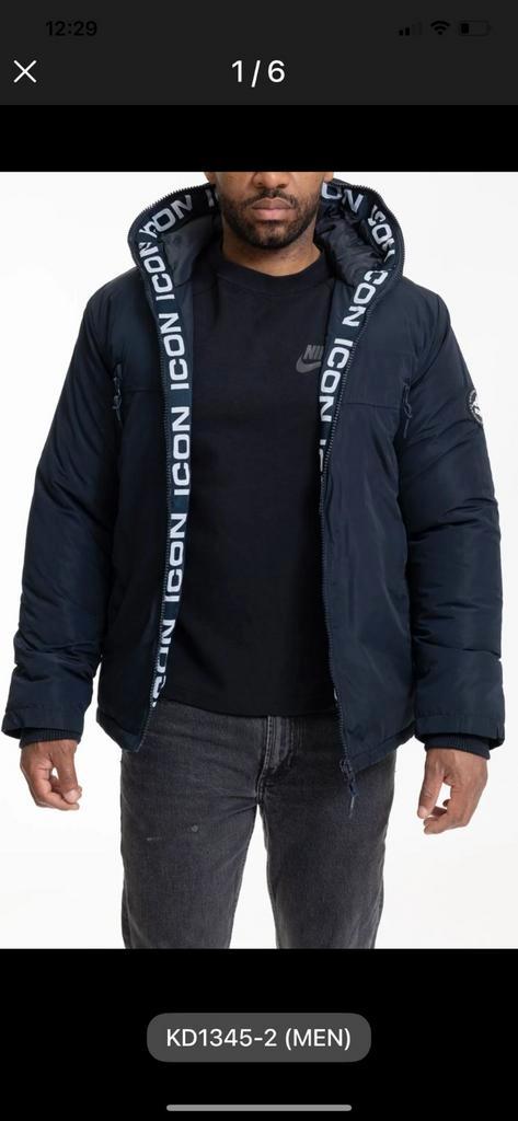 Nieuwe ICON Winterjas Blauw - Maat S-XXL, Kleding | Heren, Jassen | Winter, Nieuw, Overige maten, Blauw, Ophalen of Verzenden