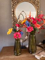 Prachtige Zijden bloemen Set Compleet in vaas Cadeau Tip, Ophalen of Verzenden, Nieuw