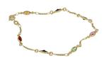 Kleurstenen 14k gouden dames armband amethist citrien, Sieraden, Tassen en Uiterlijk, Armbanden, Voordeelsieraden, Ophalen of Verzenden