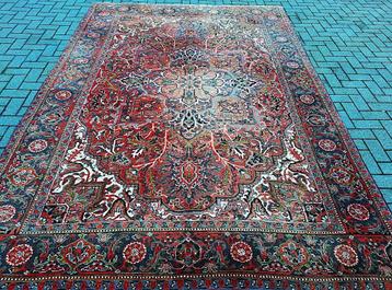 Groot Antiek handgeknoopt Iraanse tapijt- 350 x 240 (Heriz)  beschikbaar voor biedingen