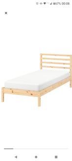 Tarva bed van Ikea, Huis en Inrichting, Slaapkamer | Bedden, Ophalen, 90 cm, Eenpersoons, Wit