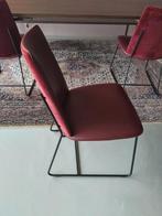 Bordeaux rode eetkamerstoelen Bree's New World / model City, Huis en Inrichting, Stoelen, Ophalen, Leer, Zo goed als nieuw, Vijf, Zes of meer stoelen