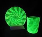 Antiek Baccarat vaseline uranium glas art nouveau, ca 1900, Antiek en Kunst, Antiek | Glas en Kristal, Verzenden