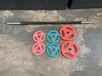 Halter stang met schijven gewichten, Gebruikt, Stang, Halterset, Halter set