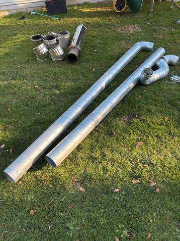 Gegalvaniseerde buizen - 15cm diameter, 7m totaal beschikbaar voor biedingen