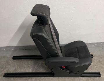 Luxe zwarte Camperstoel met armleuning en losse rails beschikbaar voor biedingen