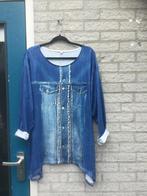 Leuk SHIRT met DENIMPRINT,NIEUW, mt 2XL(40/42-48), Blauw, Maat 42/44 (L), Nieuw, Ophalen of Verzenden