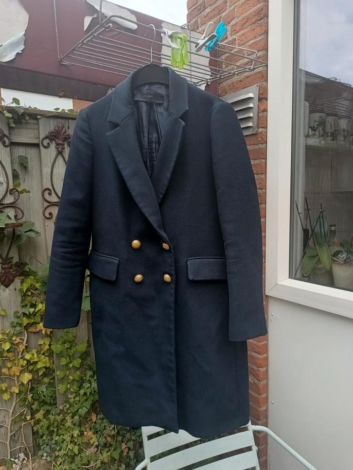 Zara Jas - Donkerblauw - Maat M, Kleding | Dames, Jassen | Zomer, Zo goed als nieuw, Maat 38/40 (M), Blauw, Ophalen of Verzenden