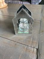 i32 – glazen spiegel waxinelicht huisje, Ophalen of Verzenden, Gebruikt