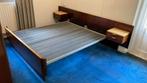 Bed 160, mid century A.A. Patijn, vintage, Ophalen, Mid century, Bruin, Tweepersoons