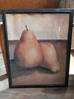 Houten lijst met twee peren, Ophalen