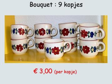 delen van servies Brabants Bont van Bouquet beschikbaar voor biedingen