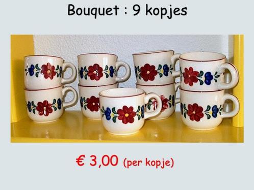 delen van servies Brabants Bont van Bouquet, Huis en Inrichting, Keuken | Servies, Overige stijlen, Aardewerk, Ophalen