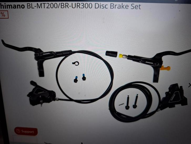 Shimano BL-MT200/BR-UR300 Disc Brake Set Schijfremset NIEUW!, Fietsen en Brommers, Fietsonderdelen, Nieuw, Mountainbike, Ophalen of Verzenden