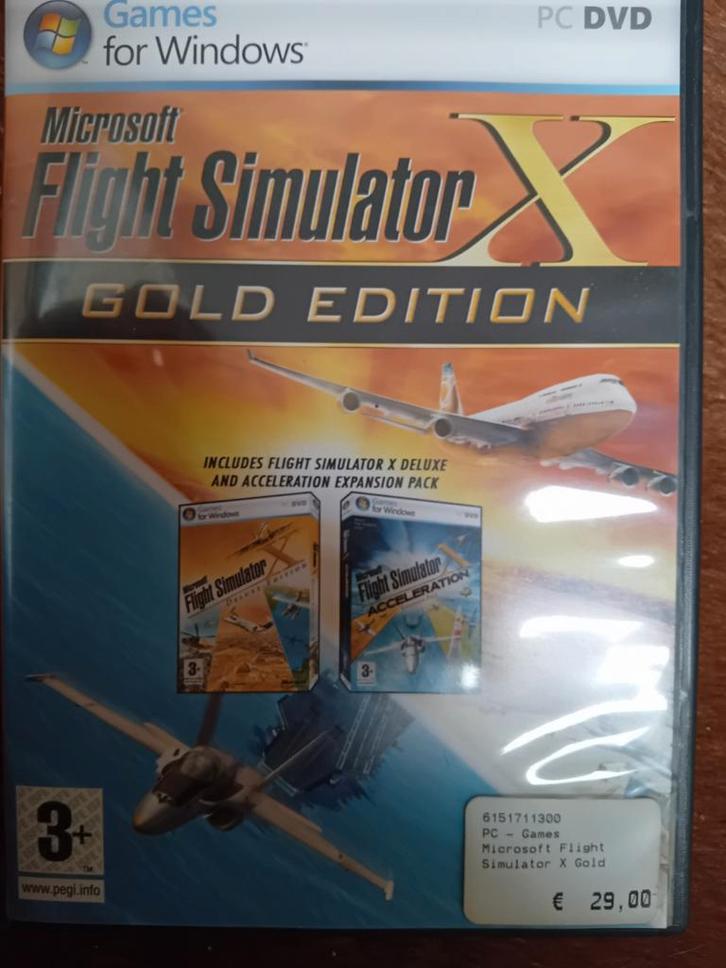 Microsoft Flight Simulator X Gold Edition PC DVD, Spelcomputers en Games, Games | Pc, Zo goed als nieuw, Simulatie, 1 speler, Vanaf 3 jaar