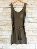 Sessun jurkje katoen/linnen khaki, maat S, Kleding | Dames, Jurken, Ophalen of Verzenden, Zo goed als nieuw, Maat 36 (S), Boven de knie