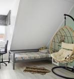 Grijs Ties bed van Leenbakker - Eenpersoons, Ophalen, Gebruikt, 90 cm, Eenpersoons