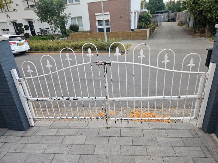 2x IJzeren Poort & Hekwerkjes, Tuin en Terras, Tuinhekken en Hekwerk, Gebruikt, Sierhekwerk, IJzer, Ophalen
