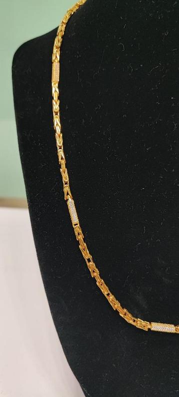 Gouden koningsschakel ketting 14k beschikbaar voor biedingen