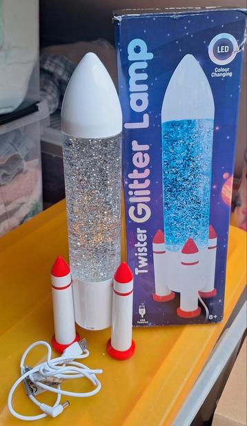 Raket Glitter Lamp - Twister Lamp beschikbaar voor biedingen