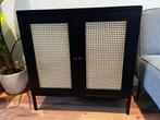 opbergkast / archiefkast zwart staal/rotan 81x80x40 [NIEUW], Ophalen, Met deur(en), Nieuw, 50 tot 100 cm