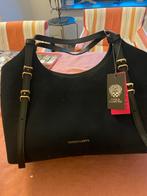 Vince Camuto Suède Schoudertas 37x25, Ophalen of Verzenden, Zo goed als nieuw, Zwart, Schoudertasje
