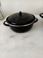 Braadpan emaille zwart, Huis en Inrichting, Keuken | Potten en Pannen, Ophalen of Verzenden, Gietijzer, Koekenpan of Braadpan