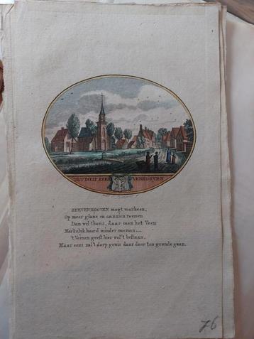 44 / Zevenhooven Zevenhoven Nieuwkoop Gravure 18de eeuw beschikbaar voor biedingen
