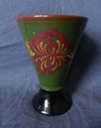 Plateel vaas bloemdecor Chaijsant Schoonhoven 1920-30 h 12,8, Ophalen of Verzenden