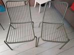 Twee stalen eetkamerstoelen of tuinstoelen, Huis en Inrichting, Ophalen, Zo goed als nieuw