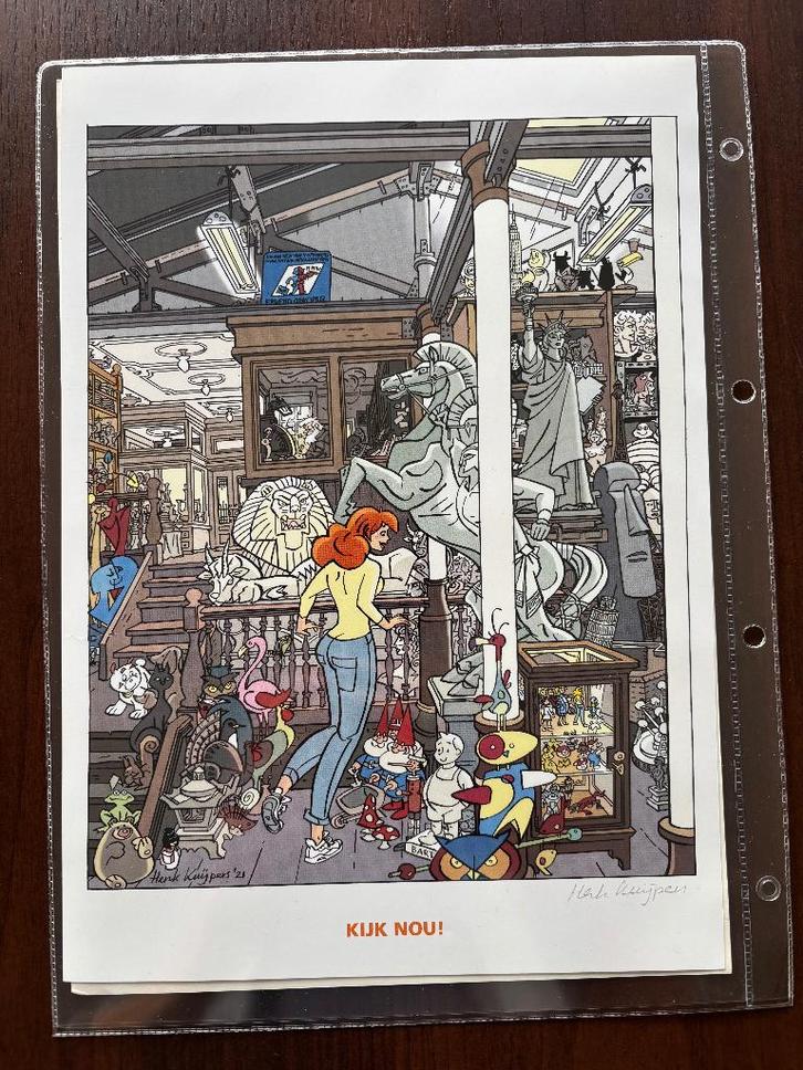 Franka - Henk Kuijpers Veilingprent 2021 'Kijk nou', Boeken, Stripboeken, Nieuw, Eén stripboek, Ophalen of Verzenden