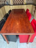 Eettafel met stoelen, Ophalen, Gebruikt, 200 cm of meer, 50 tot 100 cm