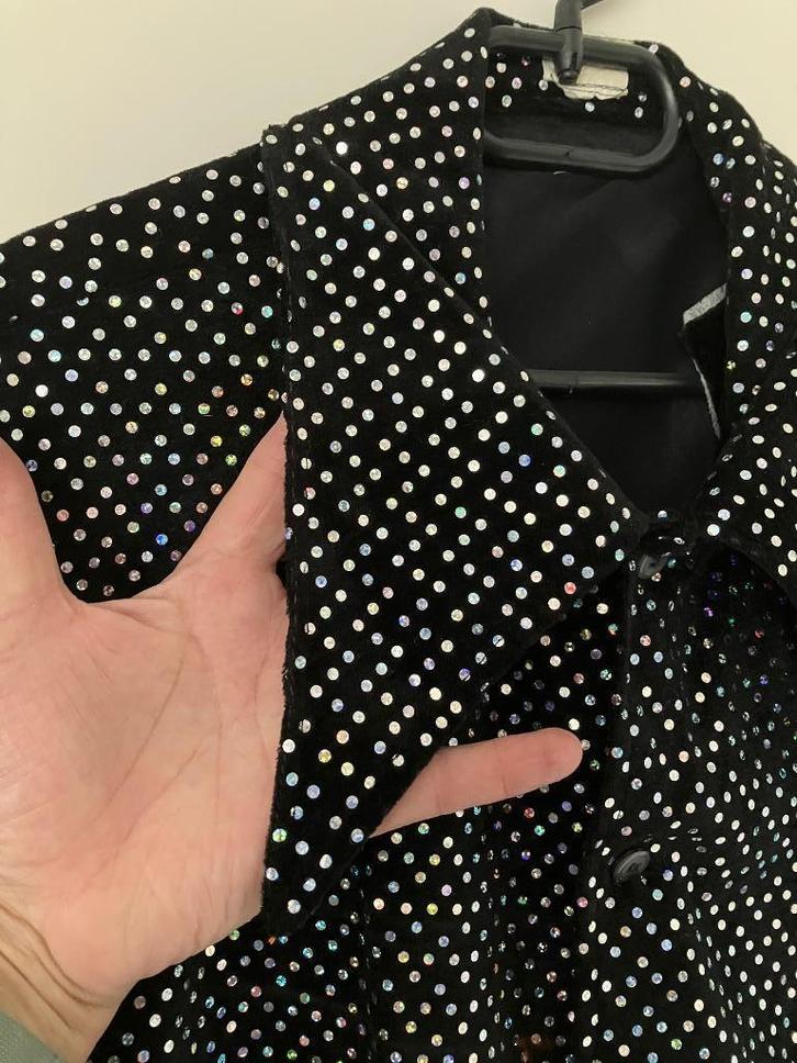 Feest blouse Vintage glitter, Kleding | Heren, Carnavalskleding en Feestkleding, Zo goed als nieuw, Kleding, Overige thema's, Maat 56/58 (XL)