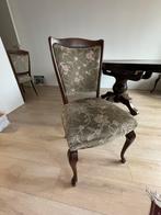 Set van 4x barok, Queen ann stoelen met bloemenmotief, Huis en Inrichting, Ophalen, Gebruikt, Bruin, Eén