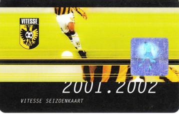 Vitesse Seizoenkaart seizoen 2001/2002 beschikbaar voor biedingen