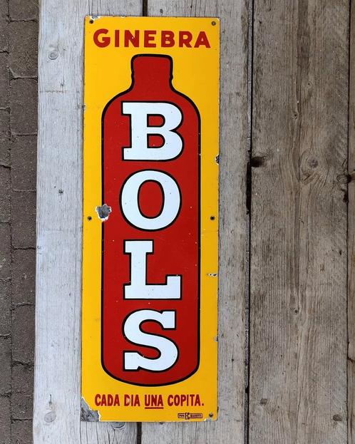 Emaille reclamebord - Bols, Verzamelen, Merken en Reclamevoorwerpen, Zo goed als nieuw, Reclamebord, Ophalen of Verzenden