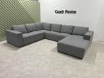 GRATIS LEVERING Z.G.A.N grijze u-bank 355x260 Gereinigd, Huis en Inrichting, Ophalen of Verzenden, Zo goed als nieuw, Vierpersoons of meer