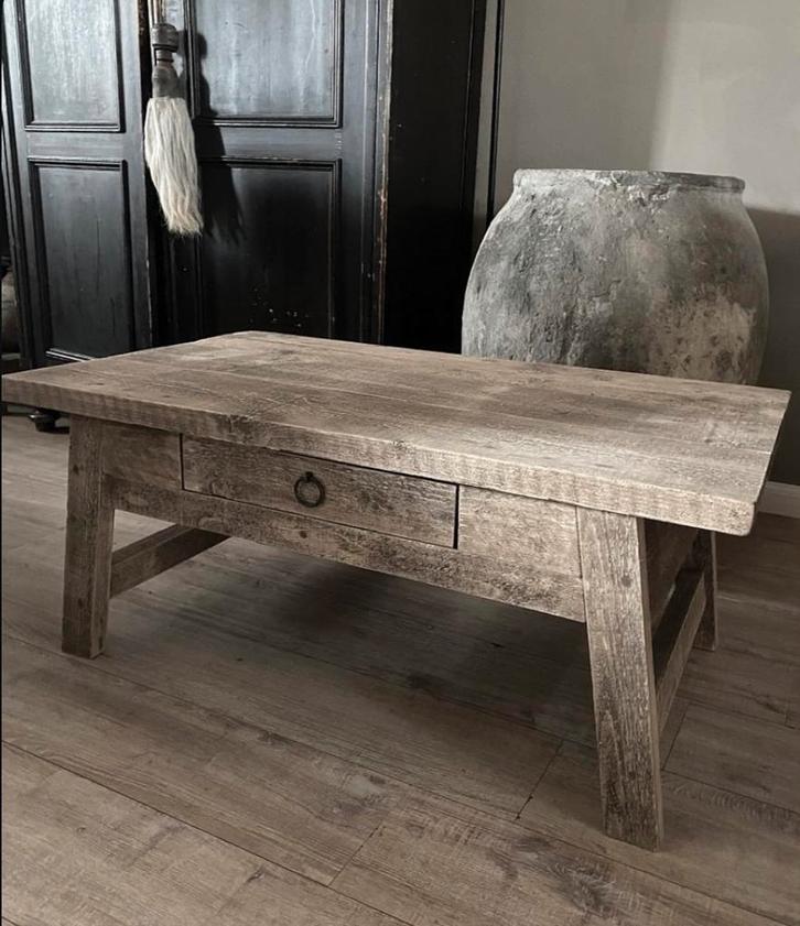 ~Stoer Sober Landelijk Houten Salontafel~, Huis en Inrichting, Woonaccessoires | Overige, Nieuw, Ophalen of Verzenden