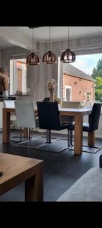 6 mooie leren eetkamerstoelen, Huis en Inrichting, Stoelen, Ophalen, Gebruikt, Vijf, Zes of meer stoelen