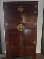 Kolonialwe kast, Huis en Inrichting, Ophalen, Gebruikt, 200 cm of meer, Kersenhout