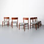 Vintage Deense eetkamerstoelen, set van 6, Ophalen, Hout, Gebruikt, Vijf, Zes of meer stoelen
