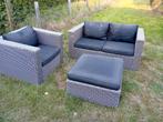 Gebruikte tuinset loungeset wicker van PR & Design, Tuin en Terras, Tuinsets en Loungesets, Ophalen, 4 zitplaatsen, Gebruikt, Hocker