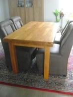 eettafel met stoelen, Huis en Inrichting, Tafels | Eettafels, Ophalen, Gebruikt, 50 tot 100 cm, 100 tot 150 cm