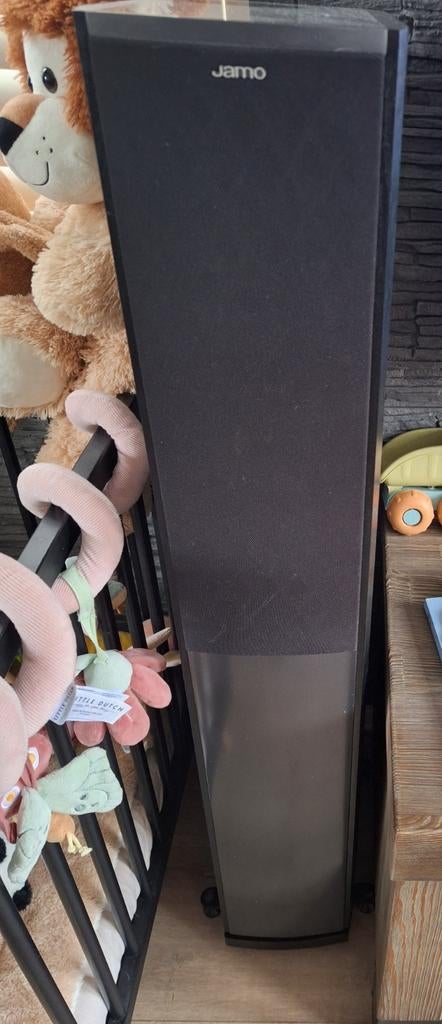 Jamo S606 speakers + Denon DRA-800H versterker (2021), Ophalen, Gebruikt, 120 watt of meer, Front, Rear of Stereo speakers