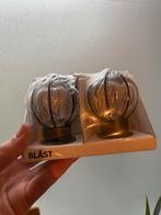 IKEA BLAST gordijnroede-uiteinden van glas en staal., Ophalen of Verzenden, 50 tot 100 cm, Minder dan 100 cm