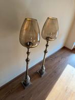 Brocante Kandelaars - Set van 2 - 115cm, Antiek en Kunst, Ophalen, Overige materialen