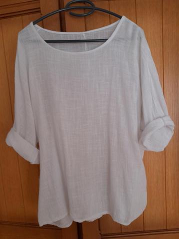 Witte top blouse maat L. beschikbaar voor biedingen