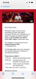 Te koop  Vrienden van Amstel live tickets, Twee personen, Januari