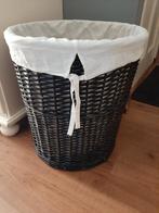 Was/ speelgoed opbergmand zwart rotan met losse hoes., Huis en Inrichting, Woonaccessoires | Schalen en Manden, Ophalen, Zo goed als nieuw