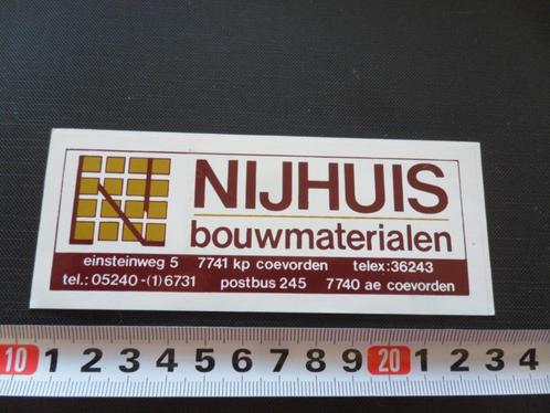 sticker coevorden bouwmaterialen nijhuis, Verzamelen, Stickers, Zo goed als nieuw, Bedrijf of Vereniging, Ophalen